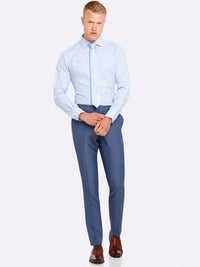 AUDEN  LINEN SUIT TROUSER BLUE