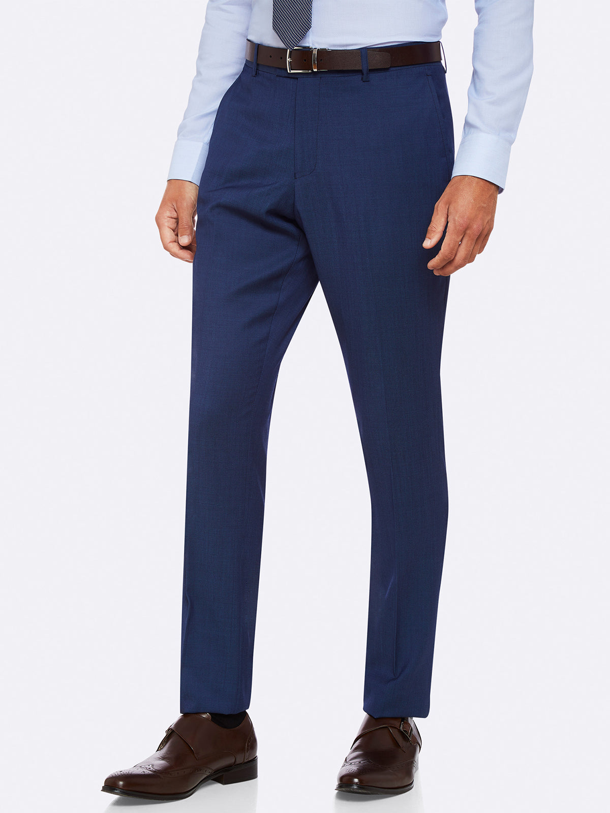 HOPKINS WOOL SUIT TROUSERS CHARCOAL