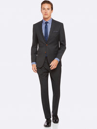 HOPKINS WOOL SUIT TROUSERS CHARCOAL