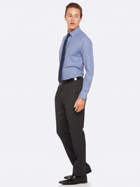 HOPKINS WOOL SUIT TROUSERS CHARCOAL