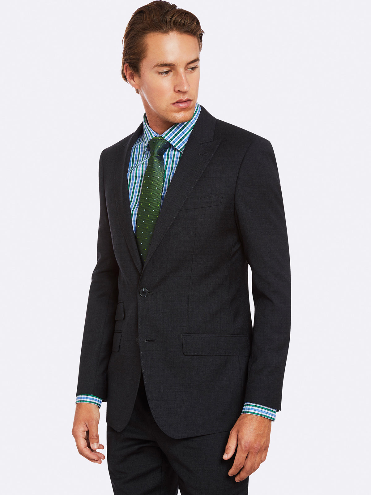 HOPKINS PEAK LAPEL WOOL SUIT JAKETX