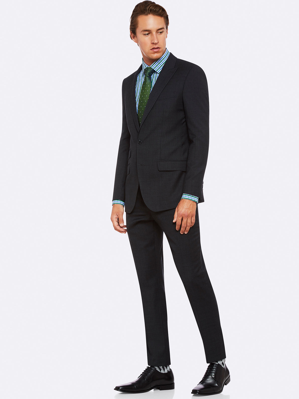 HOPKINS PEAK LAPEL WOOL SUIT JAKETX