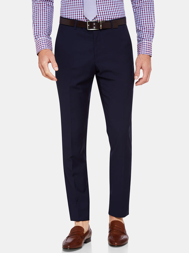 BYRON WOOL CHECK SUIT TROUSERS WITH SIDE TAB – Oxford Shop