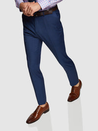 HOPKINS WOOL SUIT TROUSERS BLUE