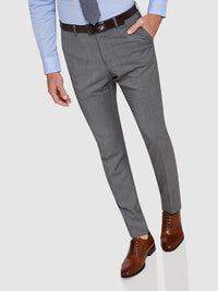 HOPKINS WOOL MOHAIR SUIT TROUSERS GREY