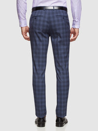 AUDEN ECO CHECKED SUIT TROUSERS GUNMETAL