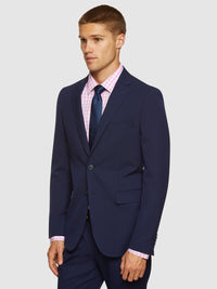 AUDEN ECO CHECKED SUIT JACKET NAVY