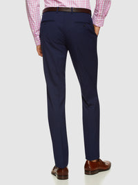 AUDEN ECO CHECKED SUIT TROUSERS NAVY
