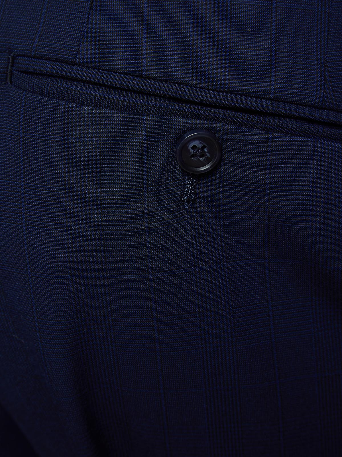 AUDEN ECO CHECKED SUIT TROUSERS NAVY