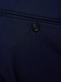 AUDEN ECO CHECKED SUIT TROUSERS NAVY