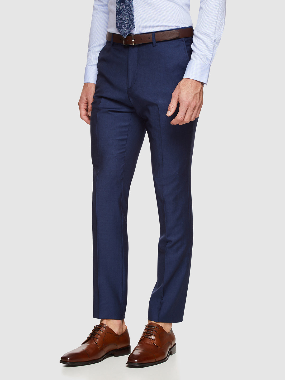 HOPKINS WOOL SUIT TROUSERS NAVY