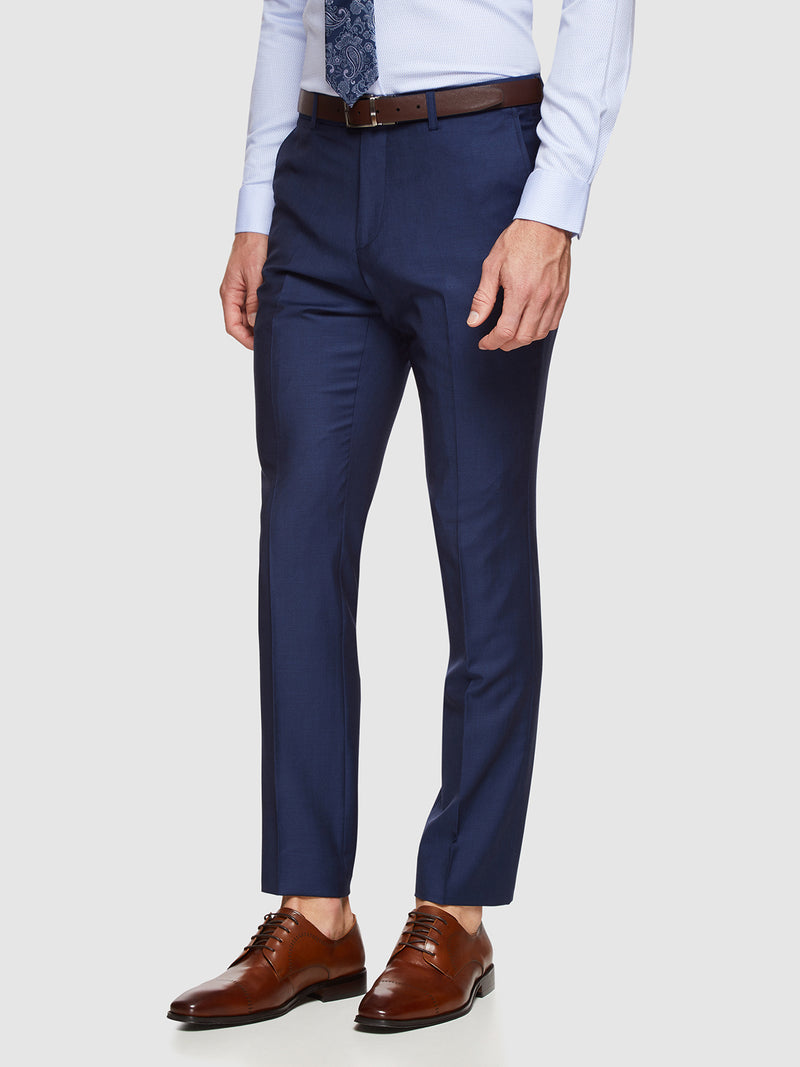 HOPKINS WOOL SUIT TROUSERS NAVY