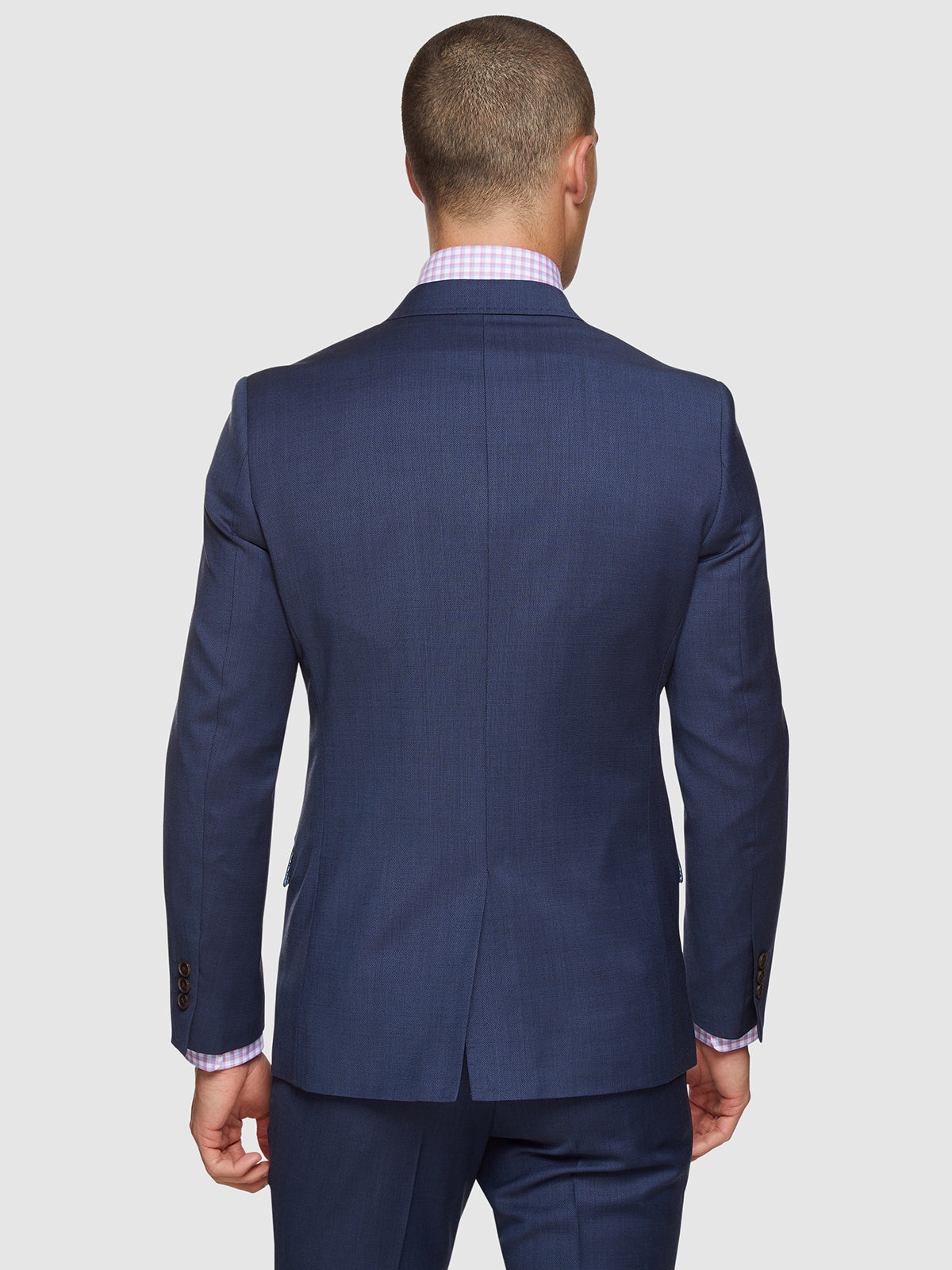 HOPKINS PEAK LAPEL WOOL SUIT JACKET BLUE