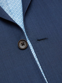 HOPKINS PEAK LAPEL WOOL SUIT JACKET BLUE