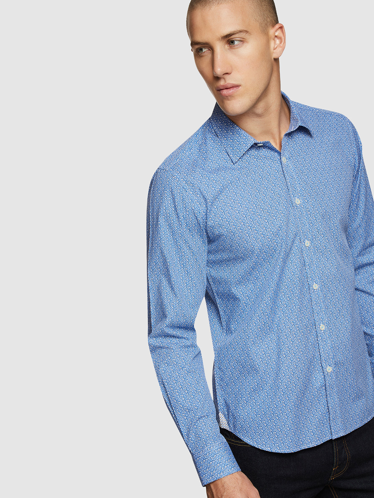 KENTON PRINTED SHIRT BLUE