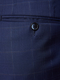 BYRON WOOL STRETCH CHECK TROUSERS