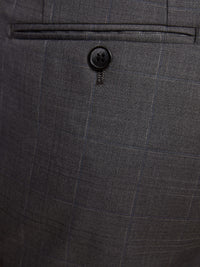 BYRON WOOL STRETCH CHECK TROUSERS