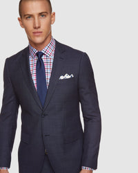 AUDEN WOOL CHECKED SUIT JACKET