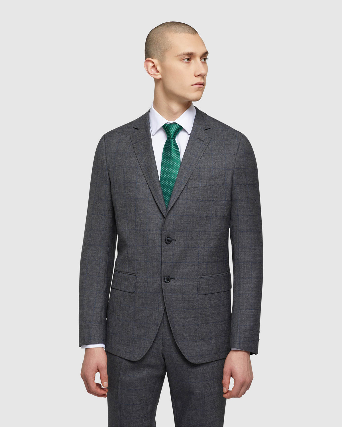 AUDEN WOOL CHECKED SUIT JACKET