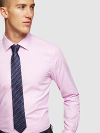 BECKTON DOBBY CHECKED SHIRT PINK