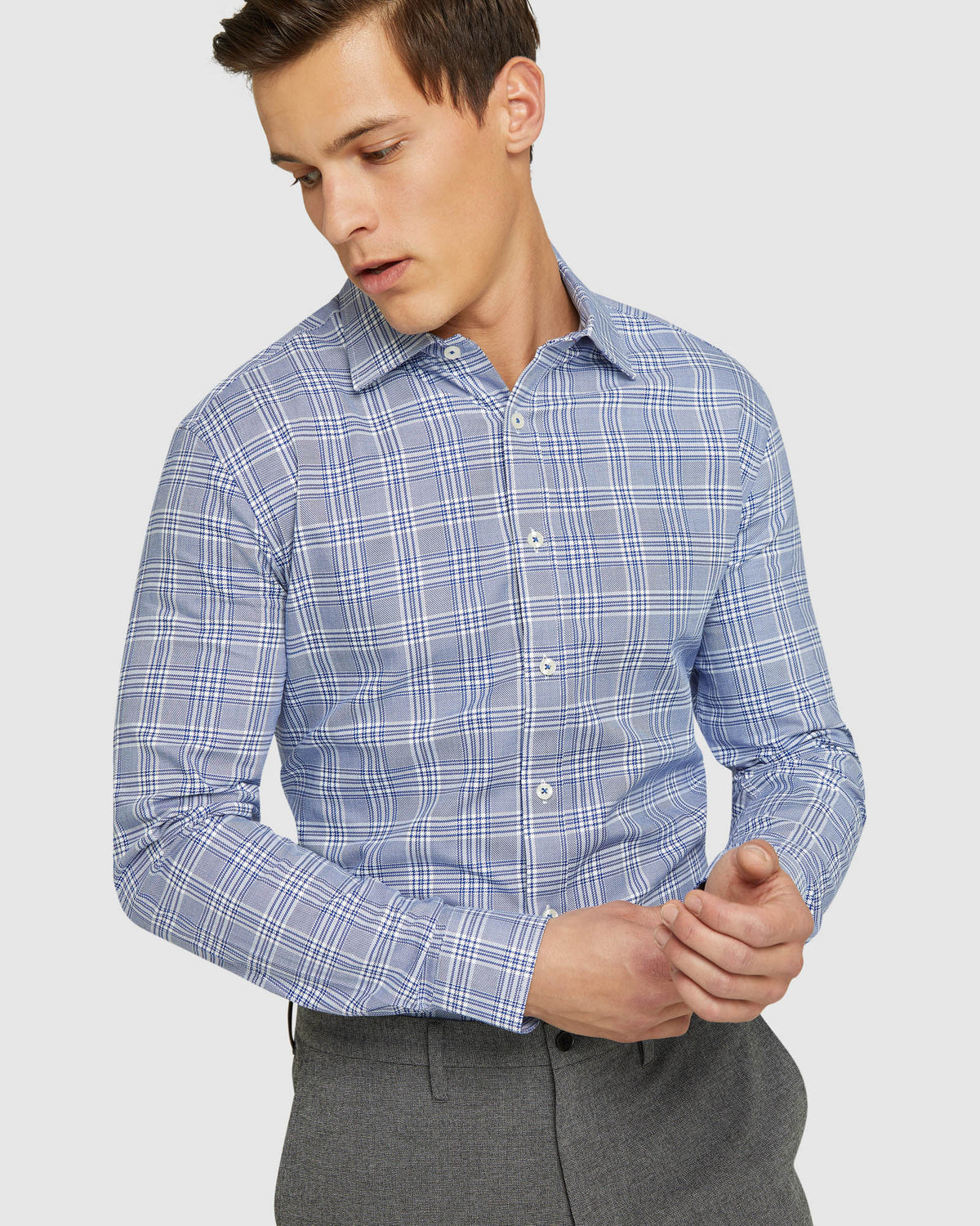 ISLINGTON REGULAR FIT CHECKED SHIRT NAVY