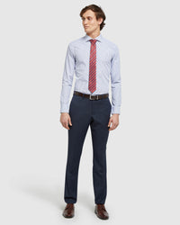 BECKTON STRIPED SHIRT NAVY/WHITE