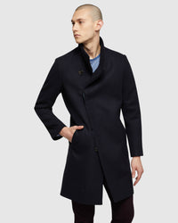 MARTY TWILL OVERCOAT DARK NAVY