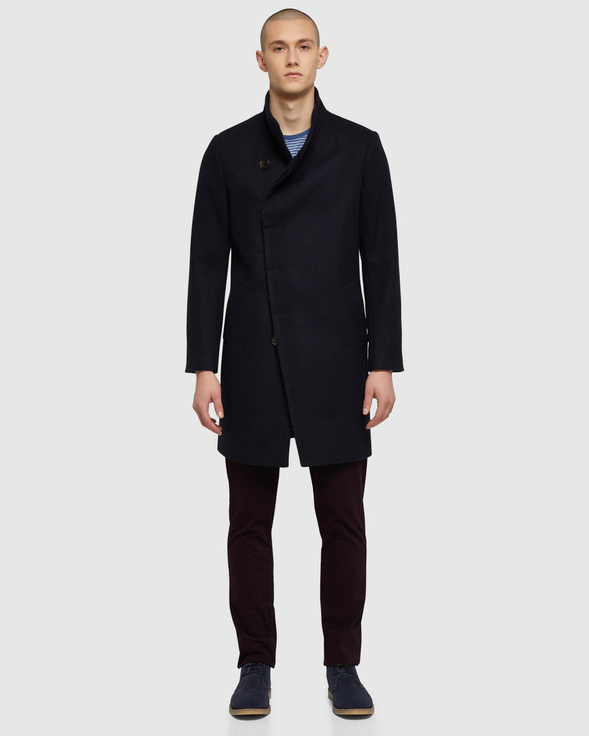 MARTY TWILL OVERCOAT DARK NAVY