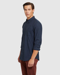UXBRIDGE MELANGE TWILL REGULAR SHIRT MENS SHIRTS
