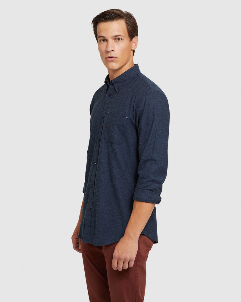 UXBRIDGE MELANGE TWILL REGULAR SHIRT MENS SHIRTS