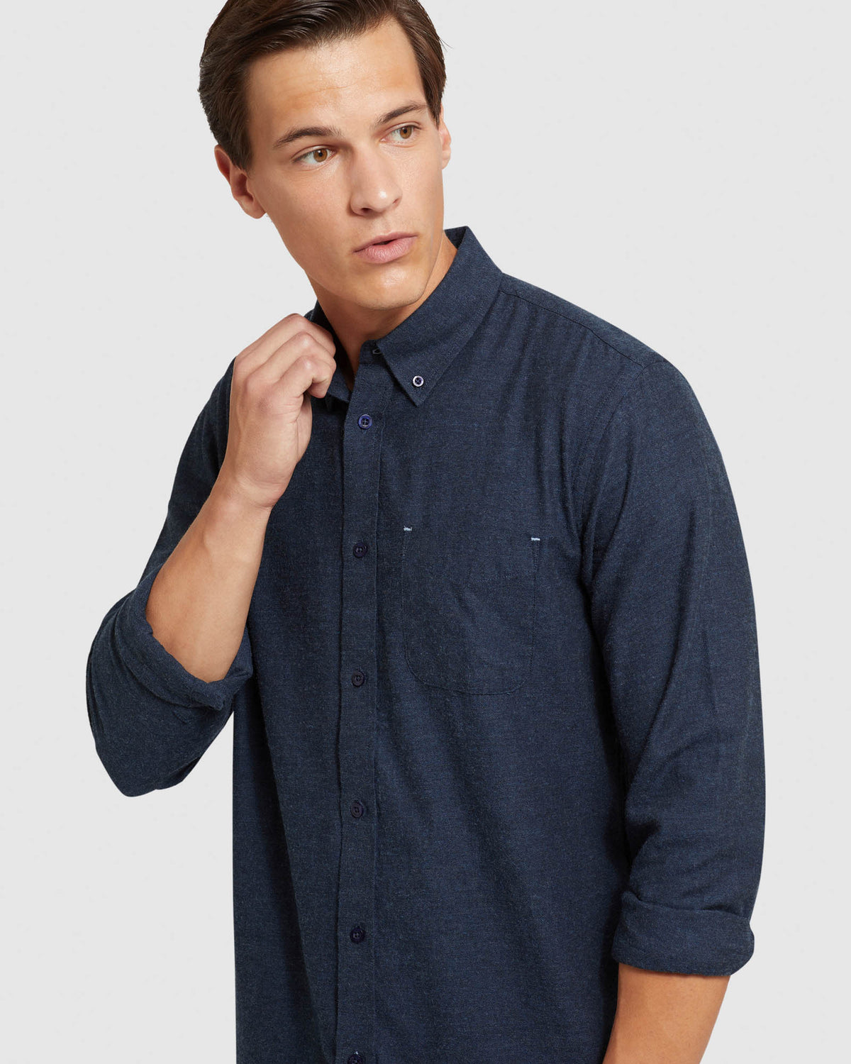 UXBRIDGE MELANGE TWILL REGULAR SHIRT MENS SHIRTS