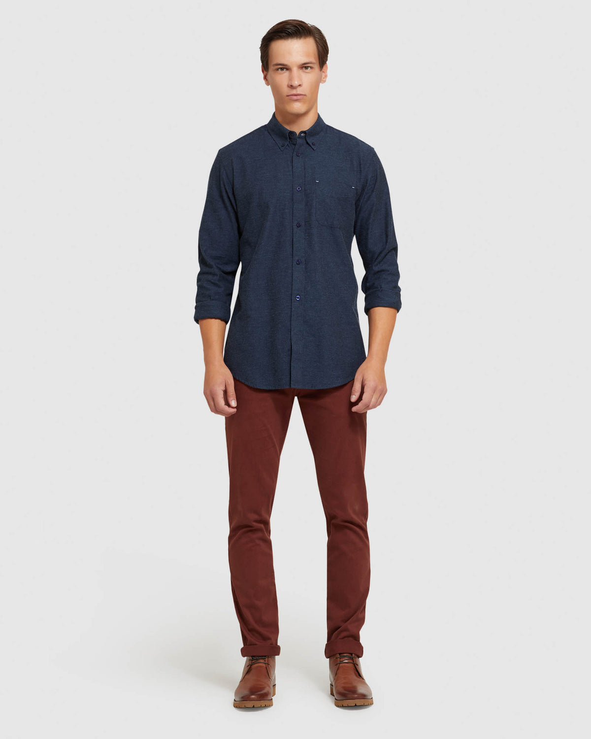 Uxbridge Melange Twill Regular Shirt Oxford Shop