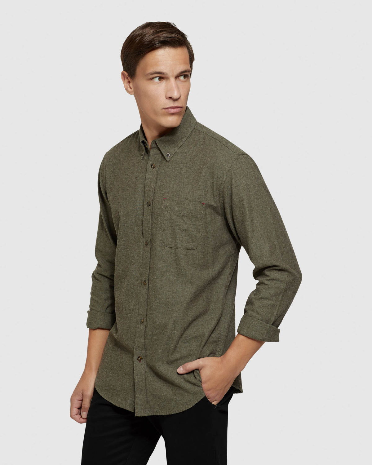 UXBRIDGE MELANGE TWILL REGULAR SHIRT MENS SHIRTS