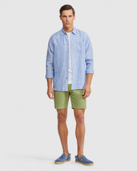 HOLLOWAY PURE LINEN STRIPED SHIRT MENS SHIRTS