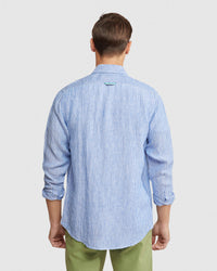 HOLLOWAY PURE LINEN STRIPED SHIRT MENS SHIRTS