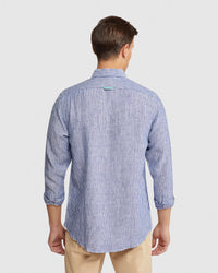 HOLLOWAY PURE LINEN STRIPED SHIRT MENS SHIRTS