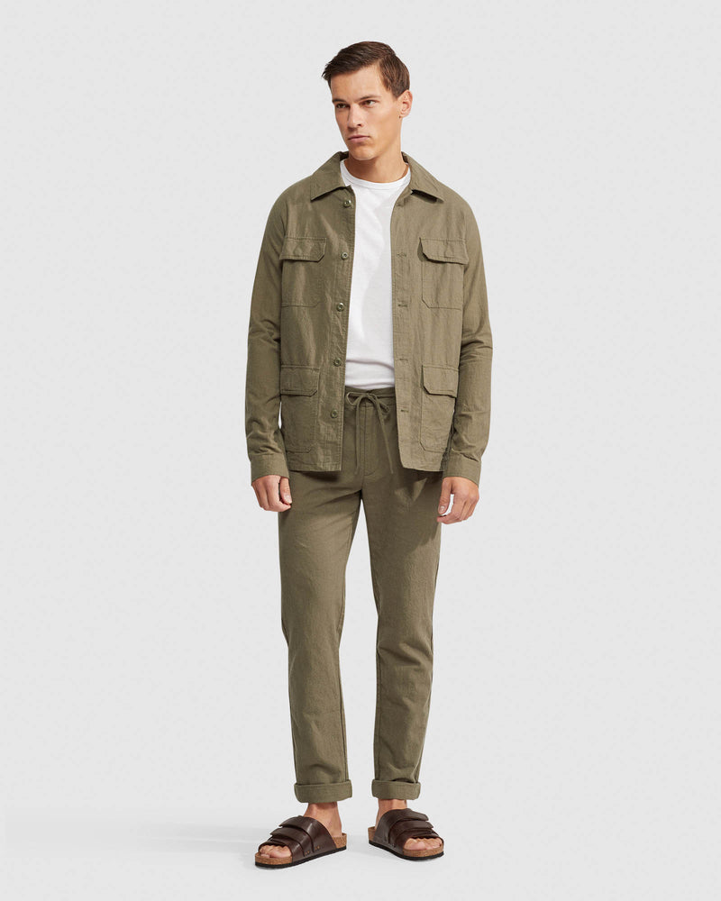 ALISTER LINEN COTTON OVERSHIRT MENS JACKETS AND COATS