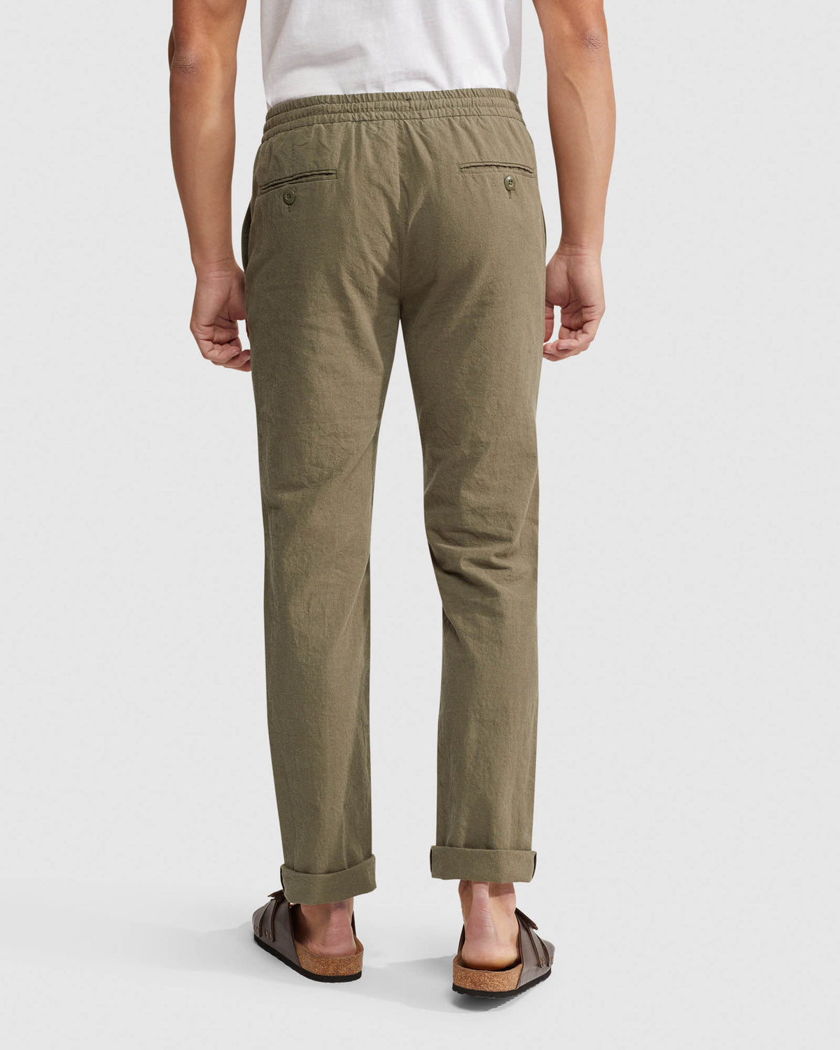 FRASER LINEN COTTON PULLON PANTS Oxford Shop