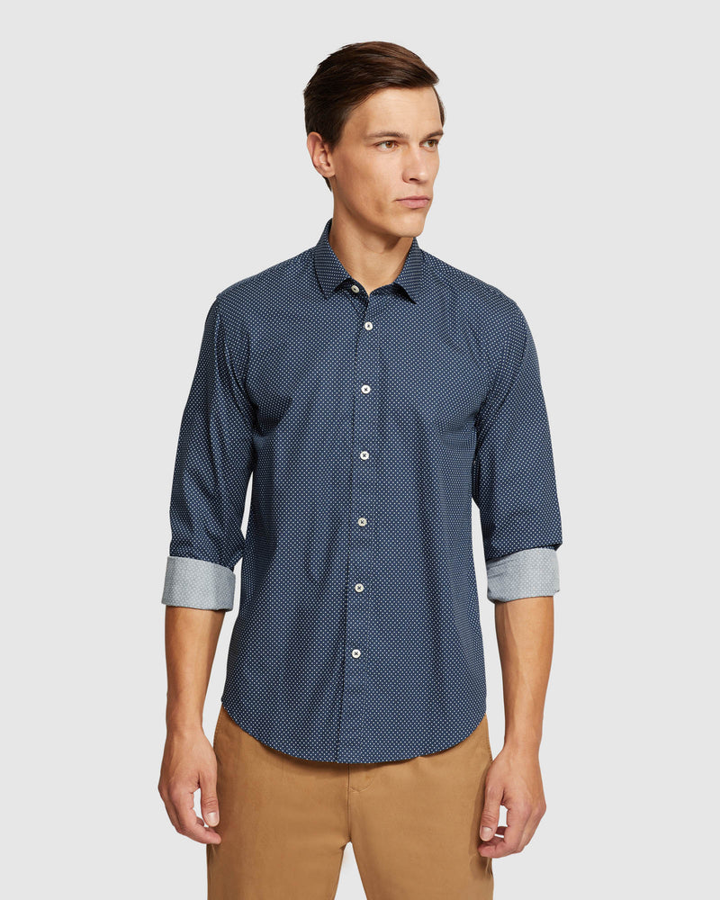 KENTON PRINTED COTTON SHIRT MENS SHIRTS