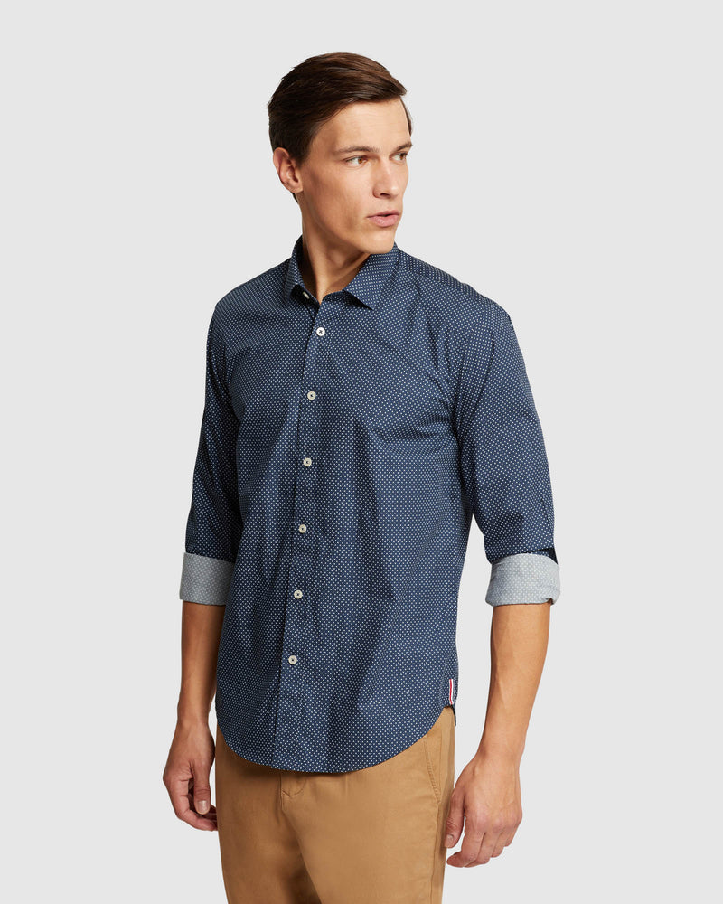KENTON PRINTED COTTON SHIRT MENS SHIRTS