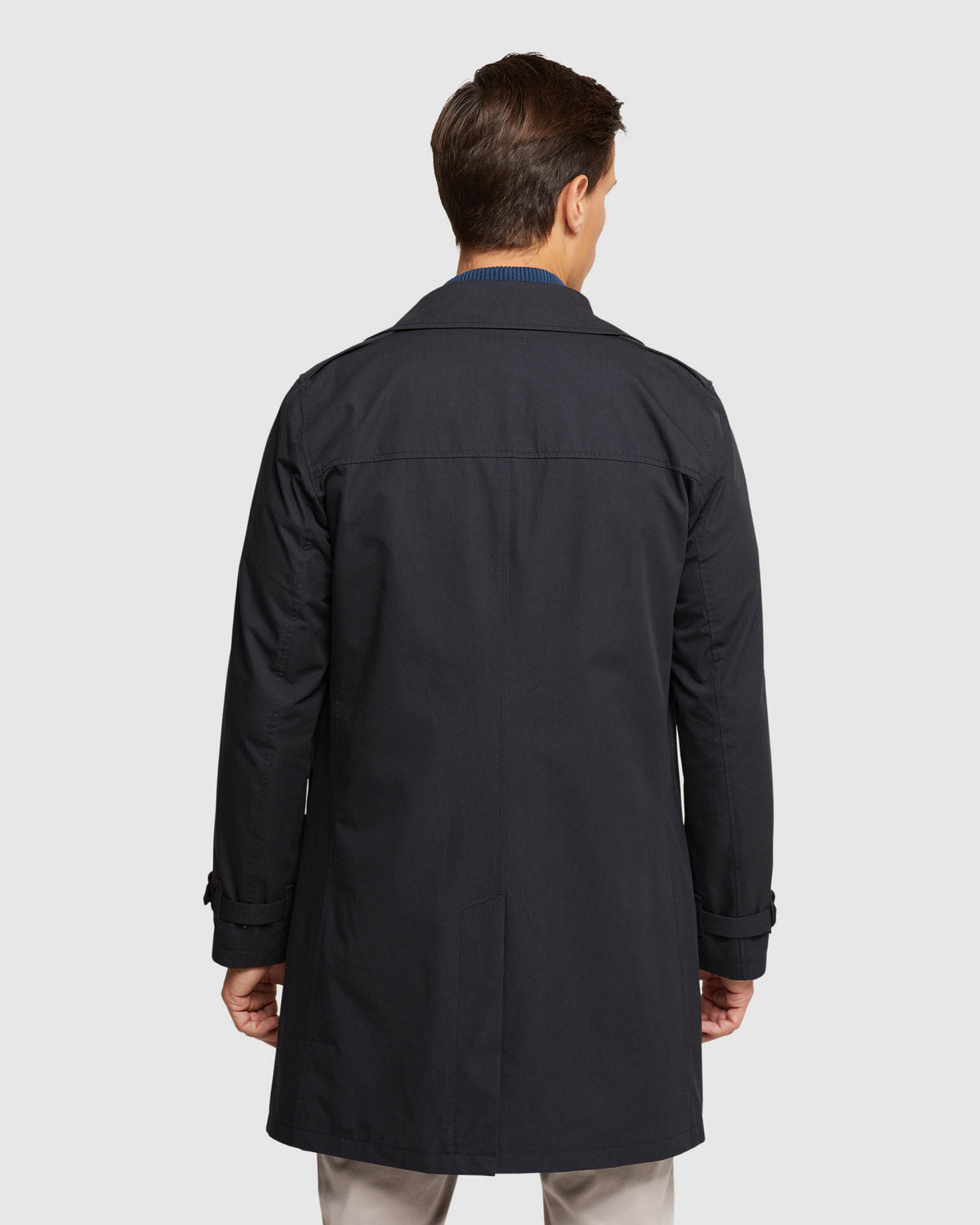 Marco Short Trench Coat – Water-Repellent Cotton Blend, Roomy Fit