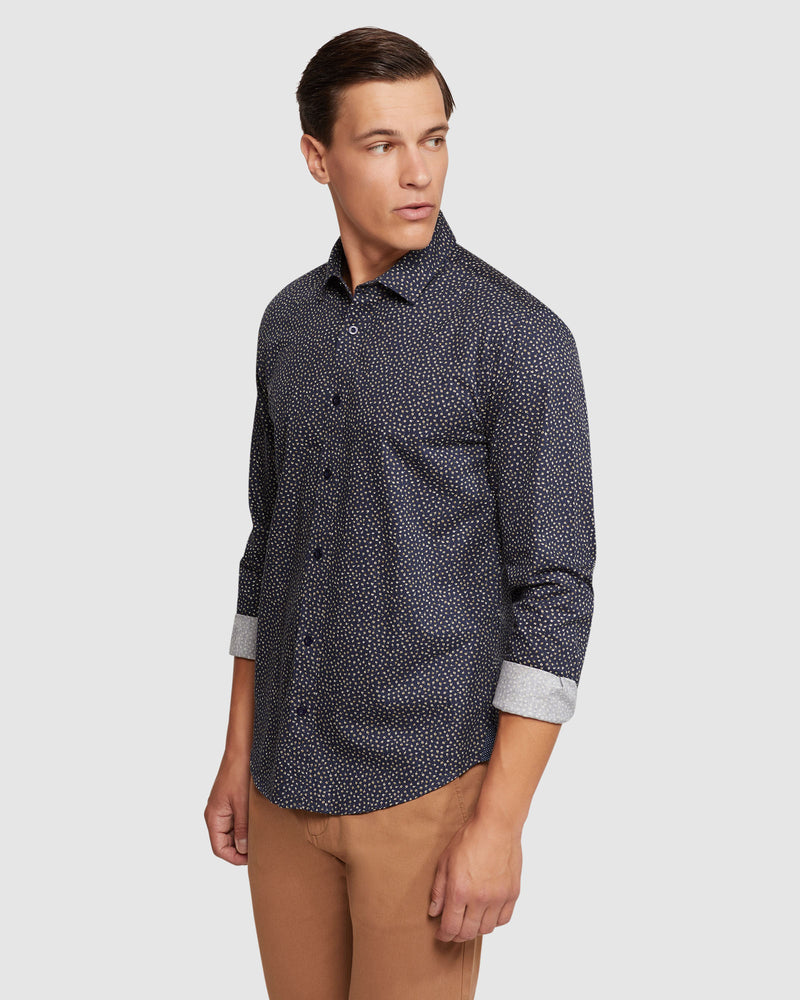 KENTON PRINTED COTTON SHIRT MENS SHIRTS