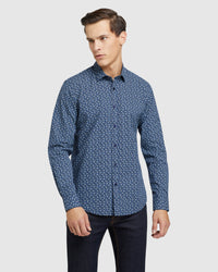 KENTON FLORAL PRINTED SHIRT NAVY