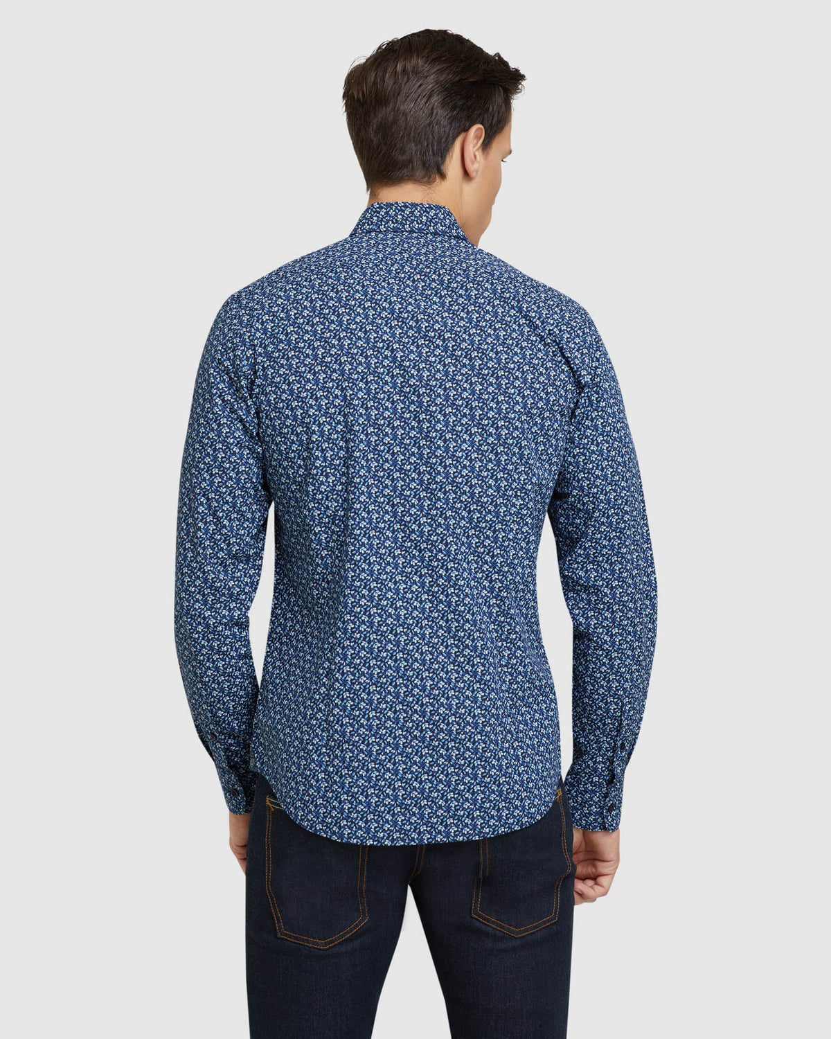 KENTON FLORAL PRINTED SHIRT NAVY