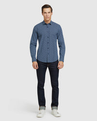 KENTON FLORAL PRINTED SHIRT NAVY
