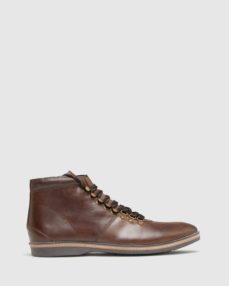TRUMAN HYBRID HIKER LEATHER BOOTS BROWN