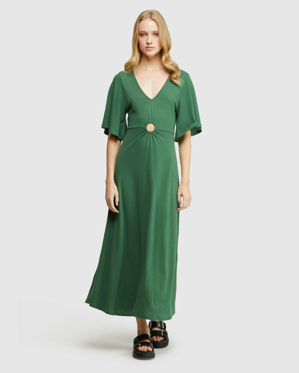 FLORENCE KEYHOLE KNIT MAXI DRESS WOMENS DRESSES