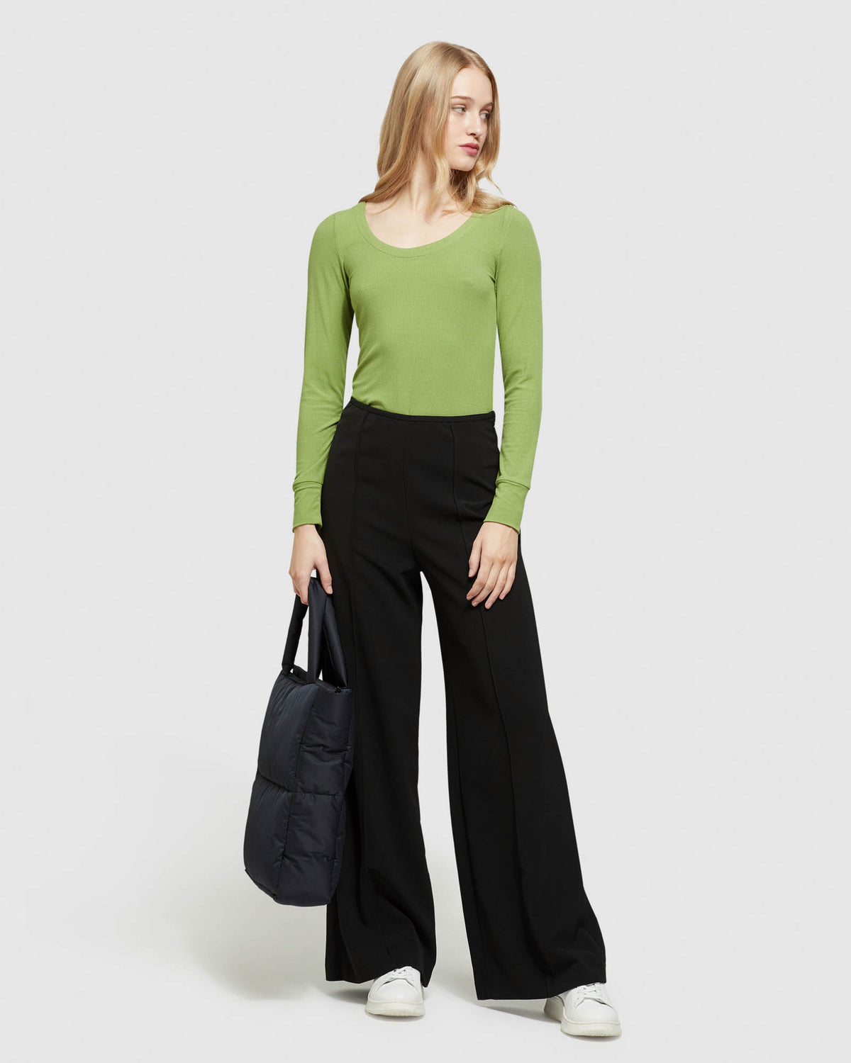 SOPHIE SCOOP NECK RIB T-SHIRT WOMENS TOPS