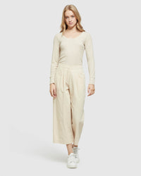 SOPHIE SCOOP NECK RIB T-SHIRT WOMENS TOPS