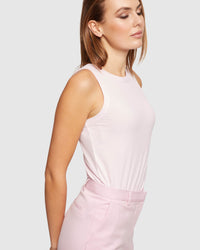 LAUREN RIB TANK WOMENS TOPS